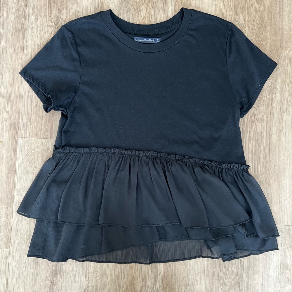 Women’s Abercrombie Short Sleeve Black Top